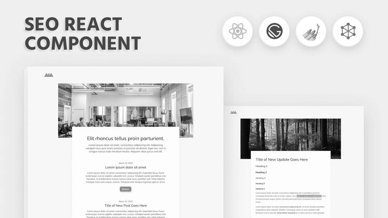 Gatsby JS: Create a search engine optimization React Element