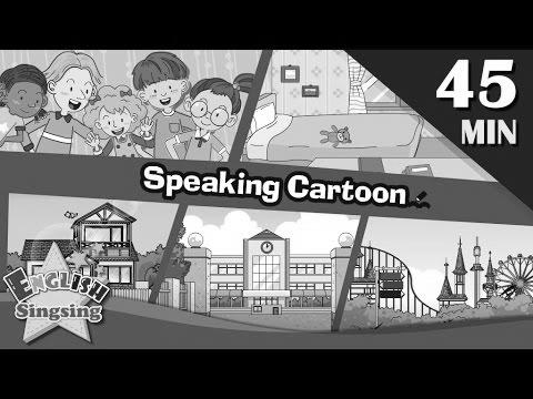 Speaking Cartoon |  45 minutes Kids Dialogues |  simple dialog |  Learn English for Children