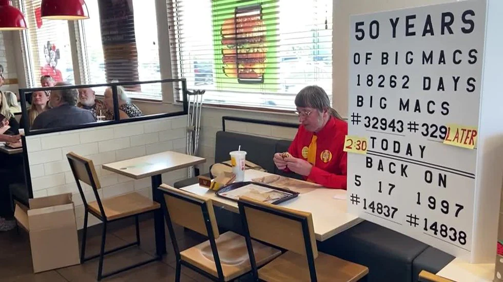 Wisconsin man celebrates 50 years of consuming Huge Macs each day